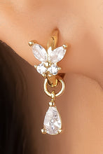 CZ Butterfly Teardrop Earrings