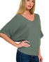 Short Sleeve Dolman Top in Ash Jade (REG)