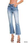 Zenana Raw Hem Cropped Jeans (9506MM) (REG)