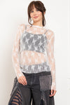 Mesh Lace Top in White (REG)