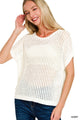 Hollow Crochet Sweater in Ivory (REG)