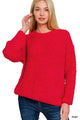 Lora Brushed Sweater in Ruby (REG)