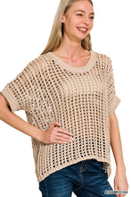 Fish Net Crochet Sweater in Ash Mocha (REG)