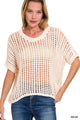 Fish Net Crochet Sweater in Beige (REG)