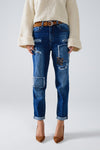 All Patched Up Q2 Blue Jeans (REG)