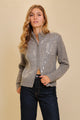 Sparkling Zipper Sweater in Grey (REG)