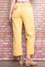 Embroidered Floral Pants in Mustard (REG)