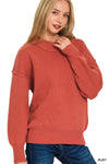Corra Ribbed Sweater in Rust (REG)