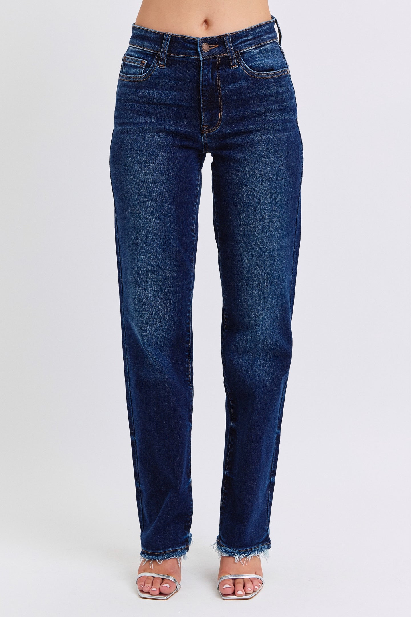 Judy Blue Frayed Hem Straight Jeans 82622 (REG)