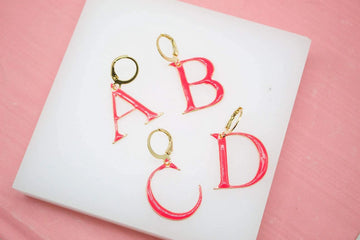 Pink Initial Charm