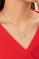 Rhinestone Reindeer Necklace