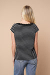 Ingrid Striped Top in Black (REG/PLUS)