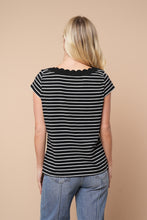 Ingrid Striped Top in Black (REG/PLUS)