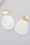 Metal Disc Teardrop Earrings