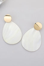 Metal Disc Teardrop Earrings