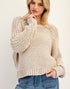 Angela Crochet Sweater in Oatmeal (REG)