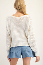 Angela Crochet Sweater in Off White (REG)