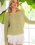 Angela Crochet Sweater in Pistachio (REG)