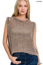 Fishnet Sweater Vest in Mocha (REG)