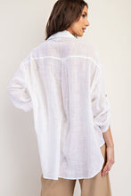 Florence Button Down Top in Off White (REG)