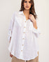 Florence Button Down Top in Off White (REG)