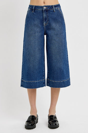 Wide Leg Risen Culotte Jeans (REG)