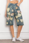 Playful Heart Patchwork Long Shorts (REG)