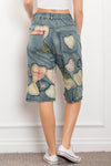 Playful Heart Patchwork Long Shorts (REG)