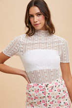 Mock Neck Lace Top (REG)