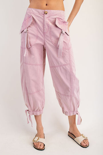 Flap Pocket Cargo Pants in Vintage Rose (REG)