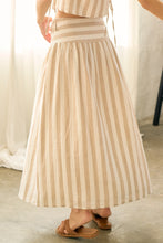 Striped Maxi Skirt in Taupe (REG)