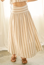 Striped Maxi Skirt in Taupe (REG)