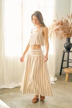 Striped Maxi Skirt in Taupe (REG)