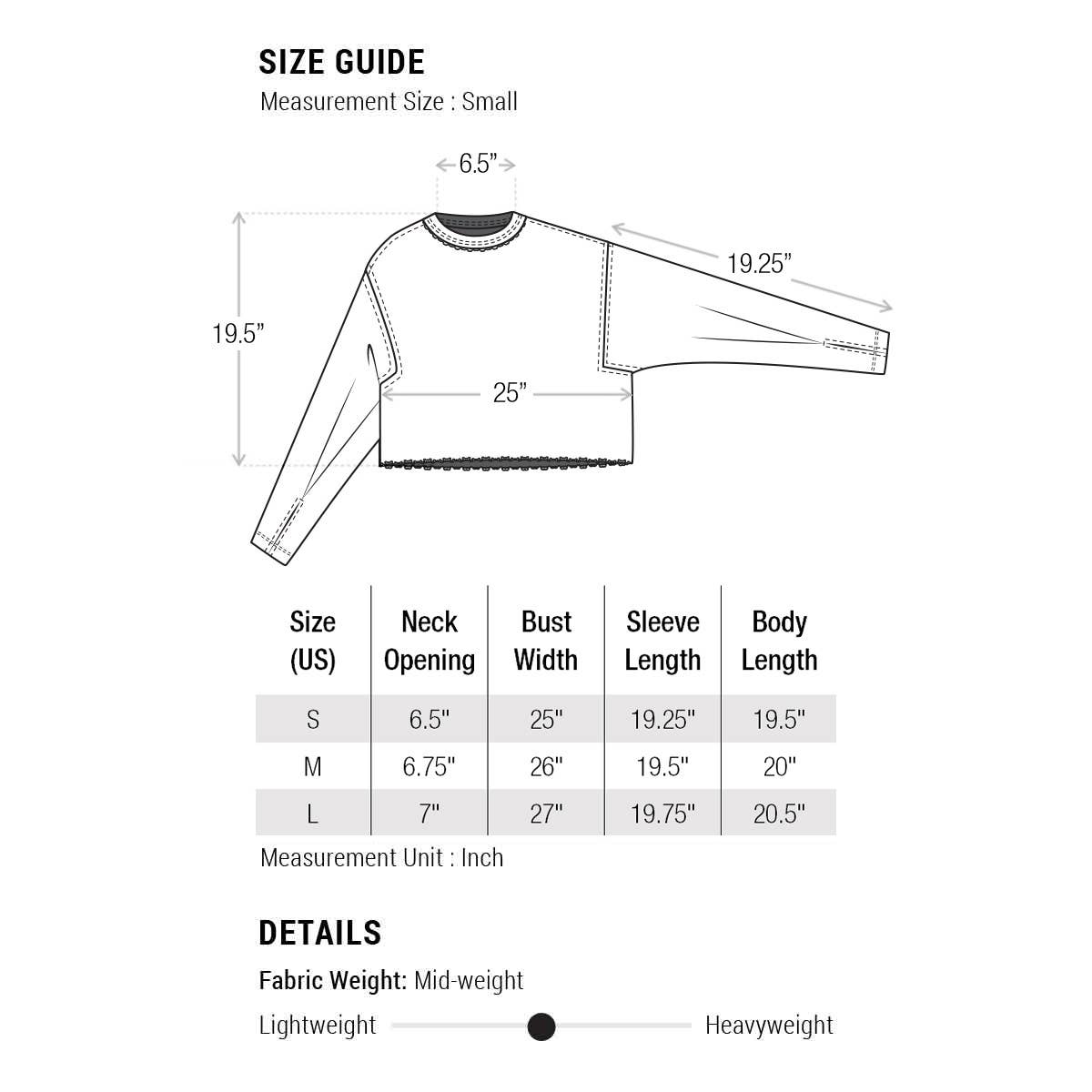 Ciao Cropped Sweatshirt in Black (REG)
