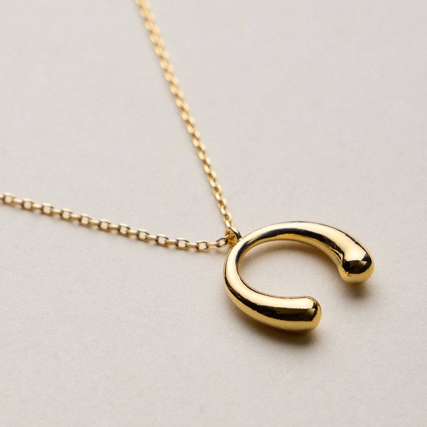 Gold Dipped Horseshoe Necklace