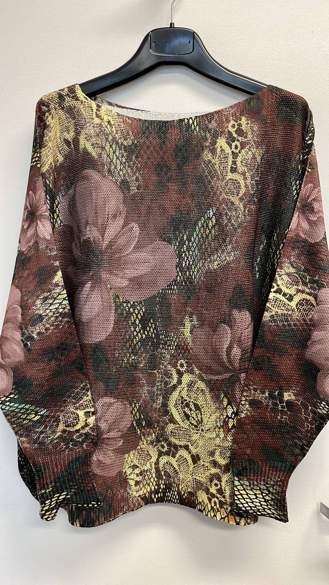 Plum Floral Lace Sweater (REG)
