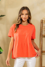 Pintuck Top in Coral (REG/PLUS)