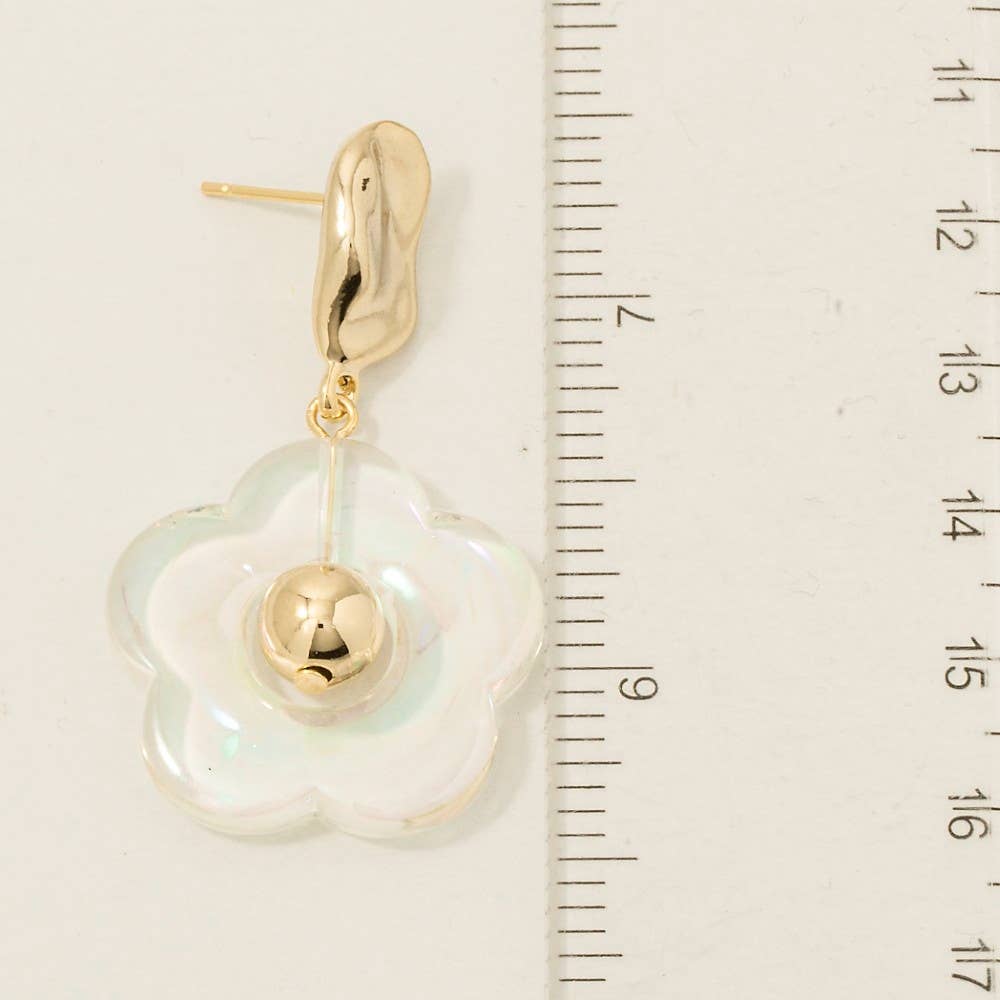 Iridescent Flower Earrings