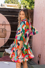 Abstract Button Down Dress (REG)