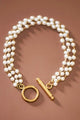 Multi Pearl Toggle Bracelet