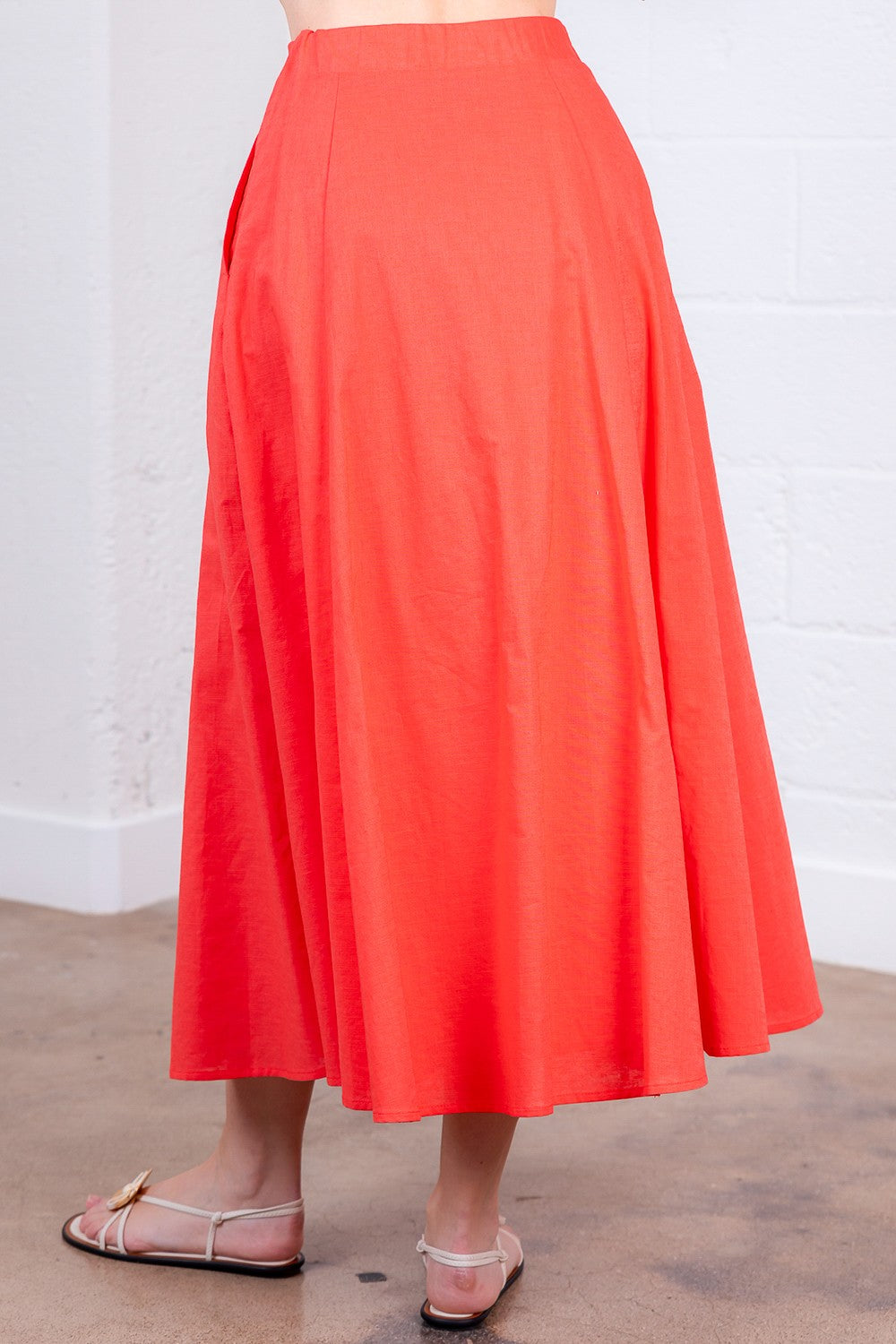 Amazingly Orange Linen Skirt (REG)