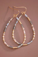 Beaded Teardrop Wire Earrings