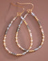 Beaded Teardrop Wire Earrings