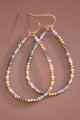 Beaded Teardrop Wire Earrings