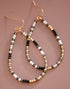 Black Beaded Teardrop Earrings