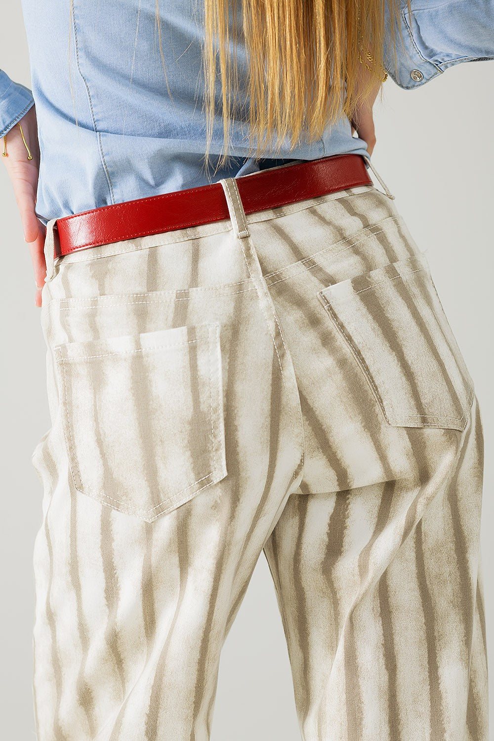 Beige Striped Pants (REG)