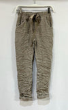 Crinkle Jogger Pants in Mocha (REG)