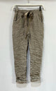 Crinkle Jogger Pants in Mocha (REG)