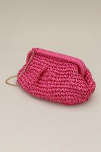 Woven Dumpling Clutch Bag