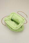 Woven Dumpling Clutch Bag